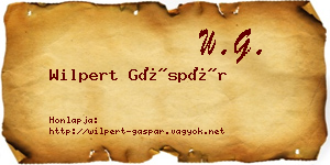 Wilpert Gáspár névjegykártya